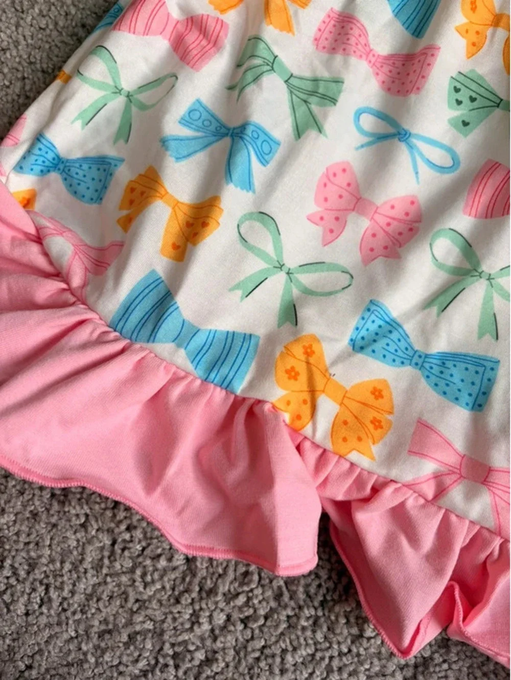 Abby & Evie I Love Mommy Bow Dress Size 5 NWT